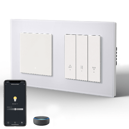 BSEED Echo Wifi-s okos villanykapcsoló redőnykapcsolóval, Tuya, Alexa, Google