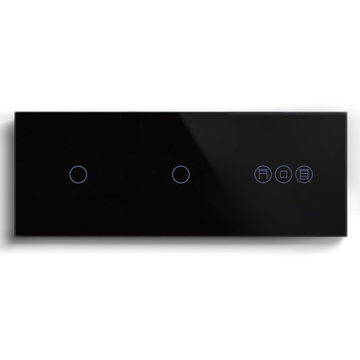 BSEED Double 1Gang WiFi Switch With Roller Shutter Switch 228mm