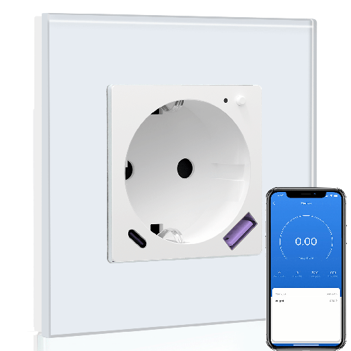 BSEED Wifi-s okos EU konnektor USB és Type-C töltővel, fogyasztásméréssel