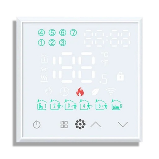 BSEED Wifi / Zigbee LED kijelzős padlófűtés-termosztát modul (DIY)
