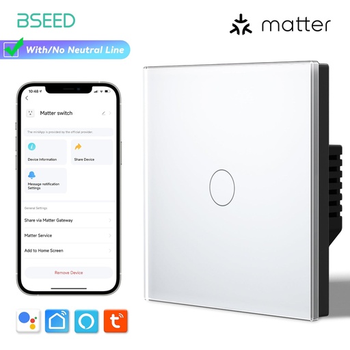 BSEED Matter Wifi-s érintős okos villanykapcsoló