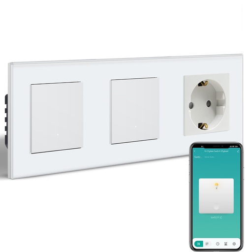 BSEED Zigbee okos villanykapcsoló (nullvezetékes) konnektorral, átjáró szükséges