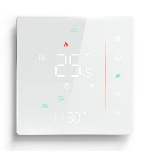 BSEED Wifi-s érintős padlófűtés-termosztát beépített LED kijelzővel, háttérvilágítással