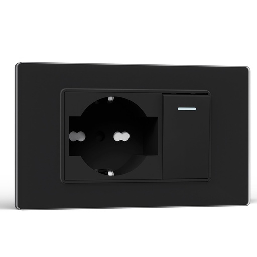 Traditional mechanical Light switch With Socket 16A Wall Plug Applicable in EU and Italy