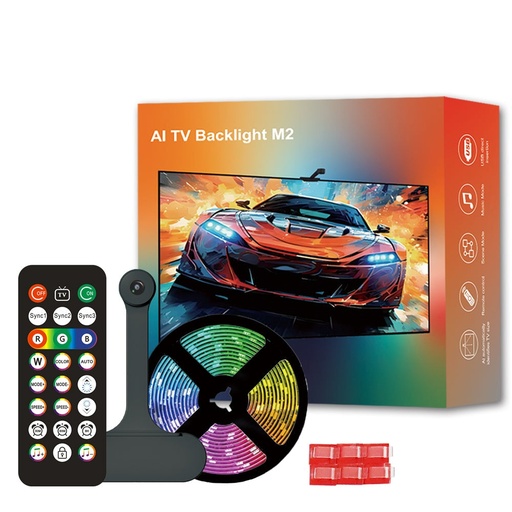 [W-MZ-TSBM2] BSEED IP65 Wifi-s és Bluetooth-os LED neon TV fénycsík AI kamerával