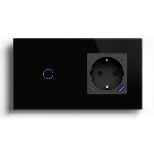 BSEED Wifi-s okos villanykapcsoló Wifi-s EU konnektorral és 20W USB-C töltővel