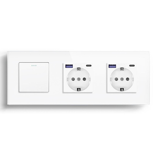 BSEED Light Switch With Normal Eu Socket With fast charge USB-c